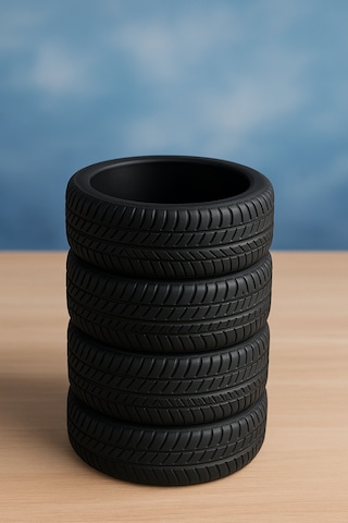 Gerçek Lastik Desenli Kalemlik Kalem Kutusu Masa Kalemliği Ebatlar: 8,5 Cm X 10 Cm 3d Baskı Pla Malzeme Siyah