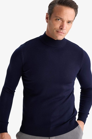 Defacto Slim Fit Dar Kesim Balıkçı Yaka Basic Düz Triko Kazak R1127AZ2WNNV207 Lacivert