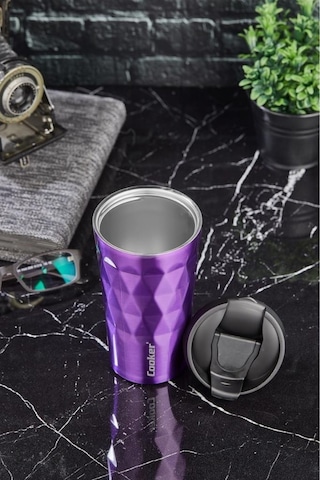 Cooker Lüx 350 ML Prizma Çelik Termos Mug Mor - Ckr2048
