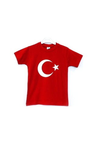 Ak Giyim Kısa Kollu Bayrak Baskılı T-Shirt
