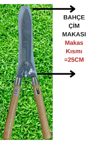 Süper Çim Kavisli Keskin Ağız Çimen Makası - Biçme Makası