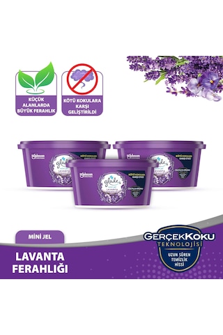Glade Mini Jel Oda Kokusu Lavanta 3'lü Set