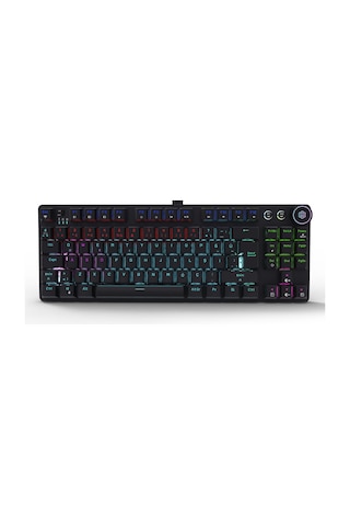 Gamebooster Ryba Rainbow Red Switch Triple Mode Siyah Mekanik Gaming Klavye