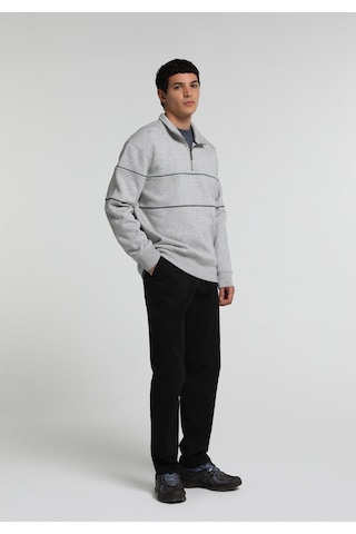 Colin's Colins Relaxed Fit Dik Yaka Düz Erkek Gri Sweatshirt Cl1080579 Q1.v2 Mga Gri Melanj