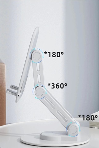 F17s Masaüstü Telefon Tutucu Döner Tabanı Alüminyum Paslanmaz Çelik Katlanabilir Renkli