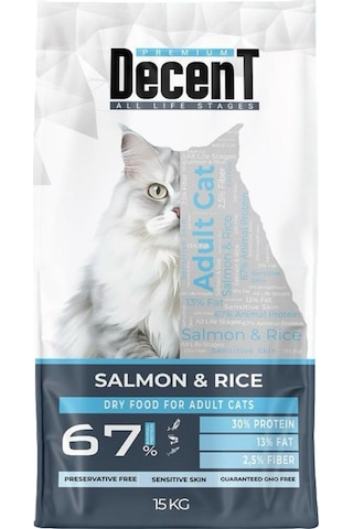 Decent Somonlu Yetişkin Kedi Maması 15 KG Decent Somonlu Yetişkin Kedi Maması 15 KG