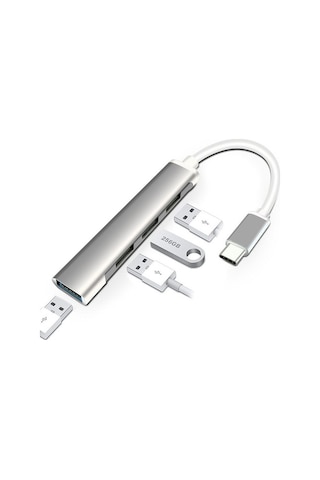 Type C To Usb 3.0 Çoklayıcı 4 Port Hub 3.1 Adaptör Çevirici