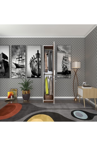Kenzlife Kilitli Gardırop Öğrenci Dolabı Tek Kapılı Günebakan Cvz 180 35 42 Gardolap Dolap Ofis