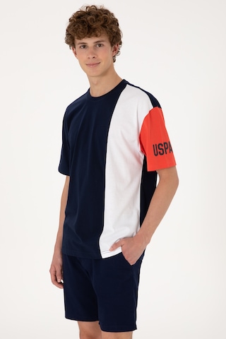 U.S. Polo Assn. Erkek Comfort Fit Bisiklet Yaka Lacivert Tişört 50306896-VR033