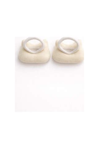 Esila Kids Kız Bebek Kedi Figürlü Saç Lastiği Peluş Yumuşak Toka 2 Li Set Çok Renkli