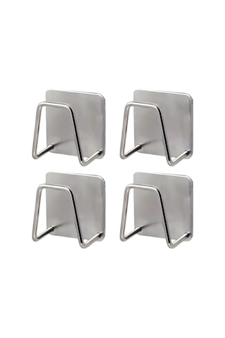 Konesam Duvar Tipi 304 Paslanmaz Çelik Sponge Sıvı Drenaj Rakı 4 Adet - Kolay Kurulum, Parlak Yüzey, 8lbs Yük Taşıma Kapasitesi Gümüş