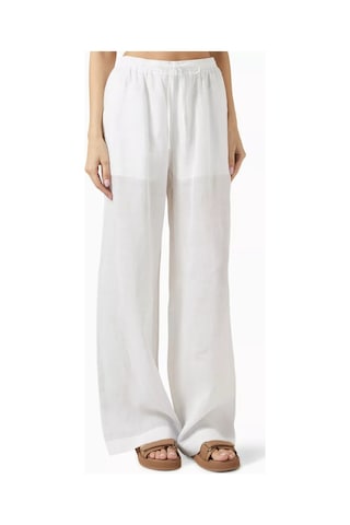 12storeez Ramie Relaxed Fit Pants, Hafif Ve Astarlı Yazlık Rahat Pantolon Beyaz