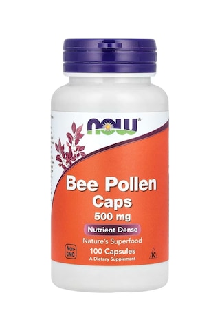 Bee Pollen Caps 500 Mg 100 Kapsül Her Servis 2 Kapsül 1000 Mg.