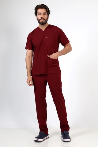 Zarf Yaka Erkek Likralı Takım - 6407 Bordo 6407 Bordo Soft