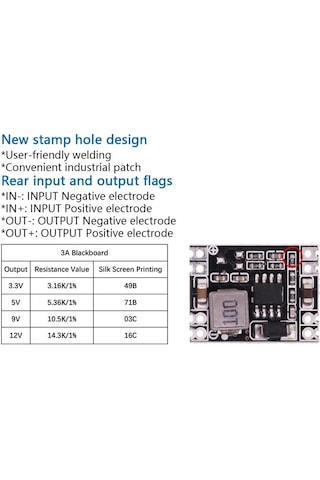 MP1584EN 5V 3A Ultra Küçük Boyutlu DC-DC Adım Aşağı Besleme Modülü