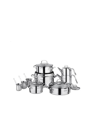 Korkmaz A1702 Steama 15 Parça Hiper S Gümüş