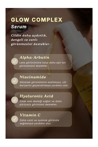 Botavee Aydınlatıcı Yüz Serumu - Alpha Arbutin, Niacinamide, C Vitamini Leke Karşıtı Bakım Ve Ton Eşitleyici Serum - 30 Ml