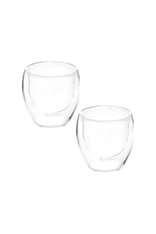 Borosilikat Cam 2li Çift Cidarlı Bardak Seti 250ml Soft Cam24010bs2