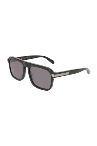 Salvatore Ferragamo Sf 2087s 001 57 Erkek Dikdörtgen Siyah Kemik Güneş Gözlüğü Siyah