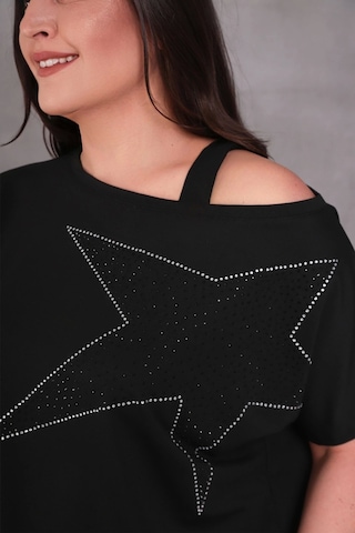 Askılı Yıldız Taş Baskılı Takım Siyah