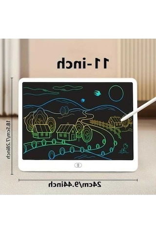 Trendooze 11 İnç Beyaz Lcd Yazı Çizim Tableti Çocuklar İçin Eğitici Oyuncak Gaojunshop01 Beyaz