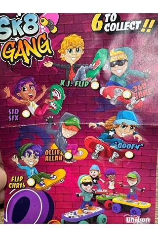 Sk8 Gang Oyuncak Figürleri 1 Adet Kayan Adam