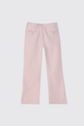 Panço Kız Çocuk Süs Cepli Pembe Pantolon