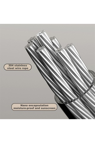 Xiaaokeji Geri Çekilebilir Çamaşır İpi - Alüminyum Alaşımlı Çekmeli Kurutma İpi Siyah