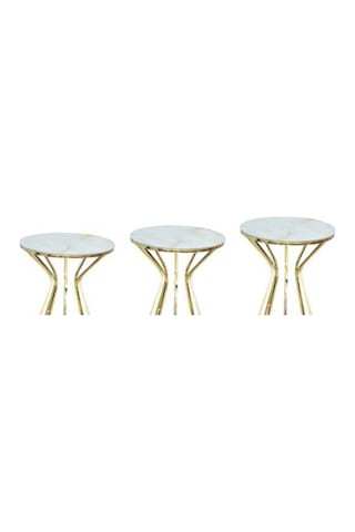 Brc Cadde Zigon Model Metal Çelik Gold Renk Kaplam Siyah Mermer