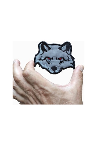 Özel Nakış Arma Kurt Wolf Figürlü Çok Amaçlı 8.5Cm X 9.5Cm Çok Renkli