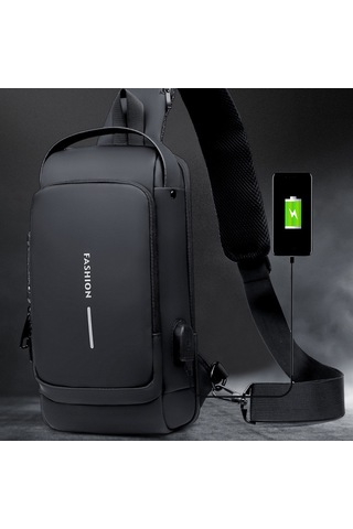 Sırt Çantası, Hırsızlığa Karşı Koruma, Omuz Göğüs Çantası, Günlük Yürüyüş Sırt Çantası, Su Geçirmez, Erkekler Ve Kadınlar İçin Usb Şarj Portlu Gri - Kahverengi