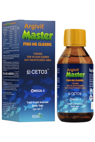 Argivit Master Fish Oil Epa Ve Dha İçeren Balık Yağı 150 Ml