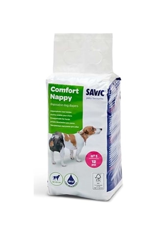 Savic Comfort Nappy Size 1: 12 Adet Tek Kullanımlık Köpek Bezi Sızdırmaz Ve Konforlu