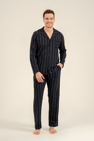 Arnetta Erkek Lacivert Çizgili Gömlek Pijama Takımı Ar3830-s-v1 Ar3830-s-v1