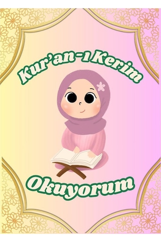 48 Adet Öğrenci Başarı Tebrik Kartı 70x50 Mm Kur'an-ı Kerim Okuyorum-kız