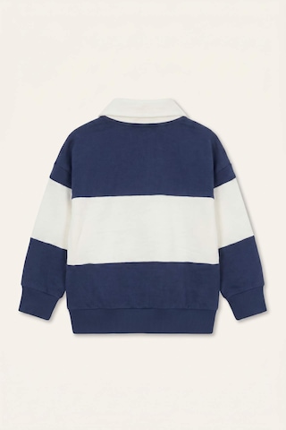 Defacto %100 Pamuk Oversıze Polo Yaka Kolej Baskılı Sweatshirt Kumaşı Sweatshirt Erkek Bebek H9784a526aunv241 Lacivert-nv241