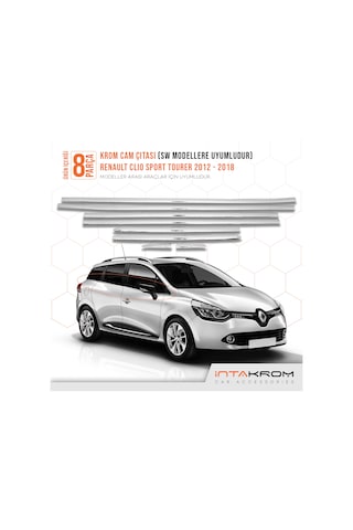 intakrom Renault Clio 4 Sport Tourer Krom Cam Çıtası 8 Parça 2012-2018 N11.5127