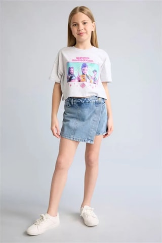 Defacto Kpop - Demon Hunters Cropped Fıt Bisiklet Yaka Kısa Kollu Tişört Kız Çocuk H9478a826hsgr421 Gri-gr421