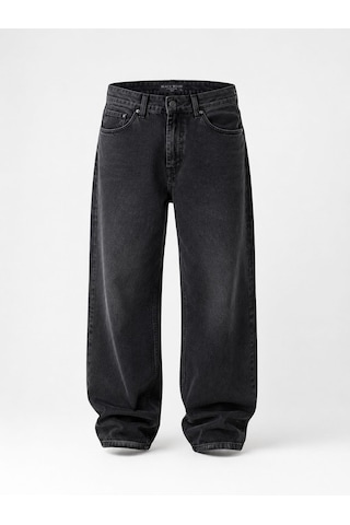 Classics Men Black Wood Denim Erkek Baggy Jean Pantolon 7748 Füme
