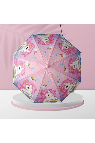 Çocuk Şemsiye Düdüklü Ünicorn Pembe Çocuk Şemsiye Düdüklü Ünicorn Pembe