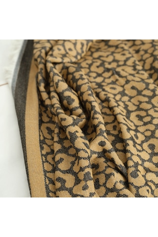 Karaca Home Leopard Turuncu Çift Kişilik Battaniye Laopar