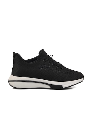 Walkway Siyah-beyaz Fileli Hafif Esnek Unisex Spor Ayakkabı Molen 118 G Siyah - Beyaz