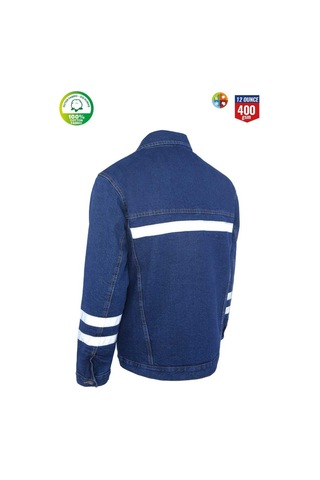 İş Takımı Likralı Kot Pantalon ve Kot İş Montu Myform 3109-2150