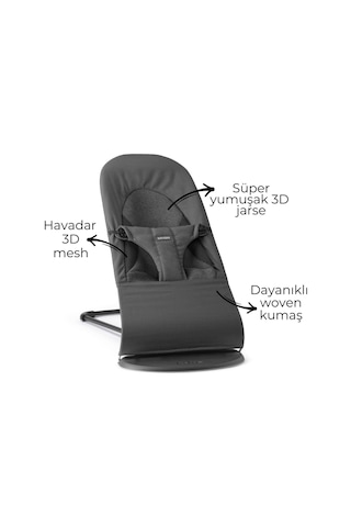 BabyBjörn 2'li Set Balance Soft Woven Jersey Üçlü Kumaş Ana Kucağı Dark Grey & Kanguru Mini Woven Black