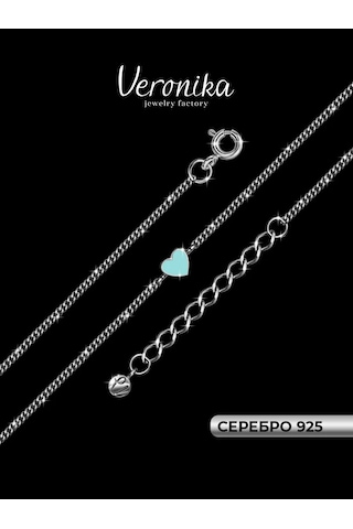 Veronika 925 Ayar Gümüş Kalp Boncuklu Emaye Kolye Bilekliği 159888699 Gri