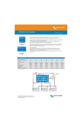 Victron Energy Argodiode 1 Giriş 3 Çıkış 100 Amper Akü İzolatörü 100-3ac Arg100301000r