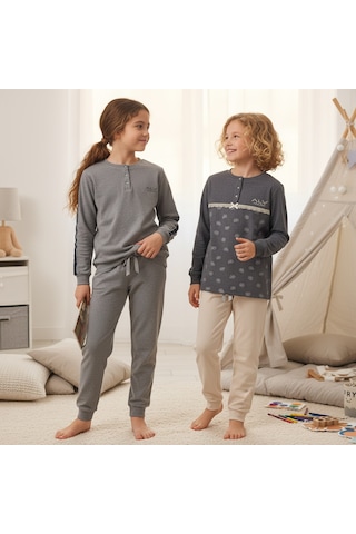 Bonbon Genç Kadın Pamuklu 2 Adet 2'li Pijama Takımı Al507 V2, Al506 V2 Bb2456 Çok Renkli