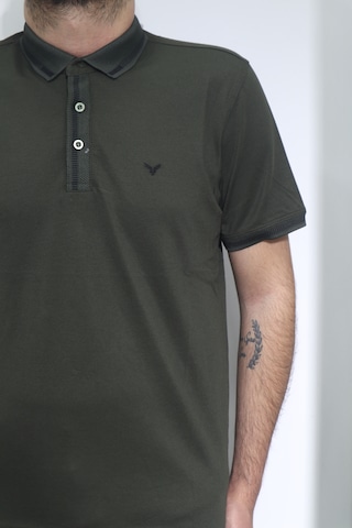 Santa Dmctekstil Erkek Düz Spor Kesim Rahat Kalıp Polo Yaka T-shirt Haki