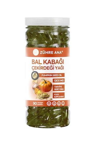 Bal Kabağı Çekirdeği Yağı Softjel 90 Kapsül 1300 Mg