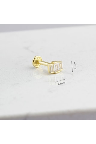 Glorria Altın 3 Baget Tragus Piercing Çok Renkli 34793090